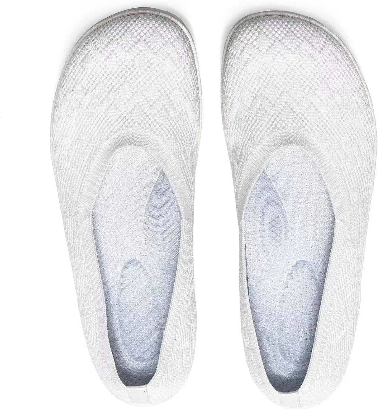 Women's Wide Toe Box Flats Shoes Knit Ballet Flat Slip-on Dress Walking Comfort Shoes