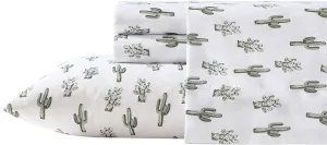 Wrangler - Twin Bed Sheets, Breathable & Wrinkle Resistant Bedding, Includes Matching Sham & Pillowcase, Dorm Essentials (Cacti Green)