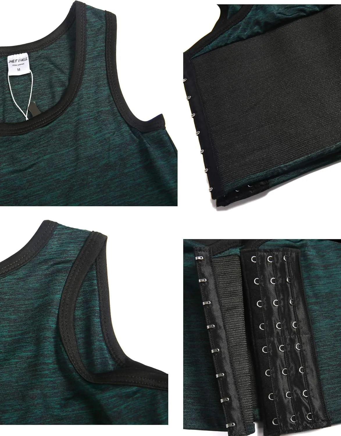 XUJI Transgender FTM Breathable Cotton Elastic Band Colors Chest Binder Tank Top (M-6XL)