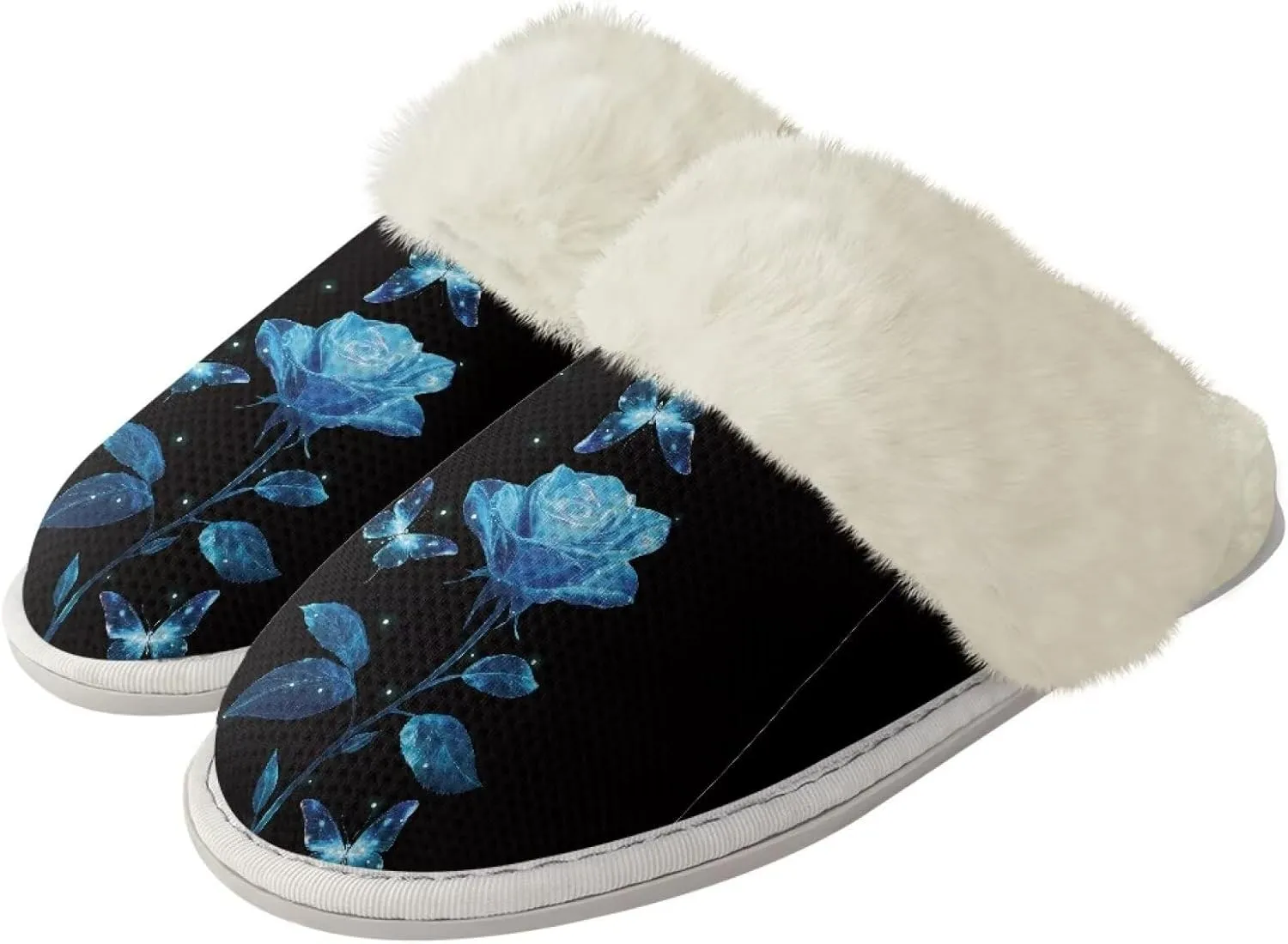 YEXIATODO Plush House Shoes Women Slippers Indoor Slipper for Winter Fuzzy Slippers for Men Unisex