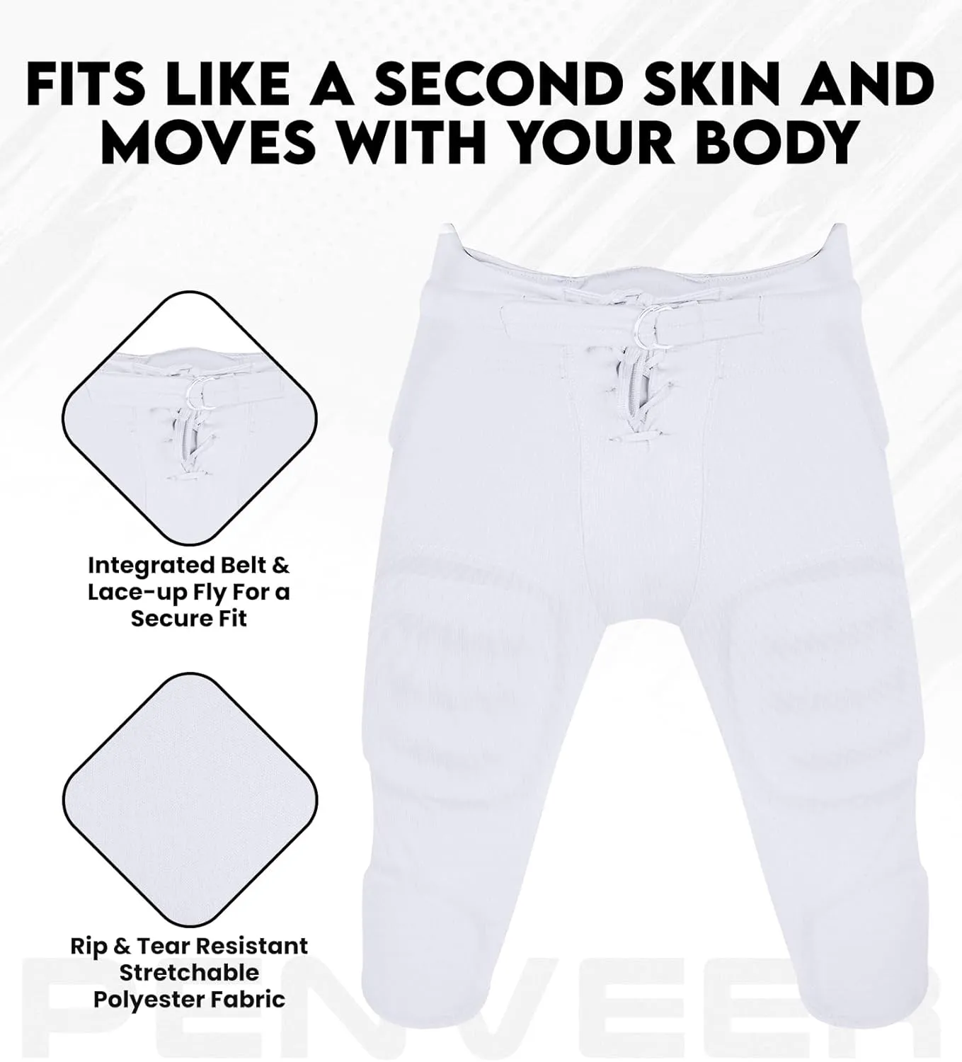 Youth Football Pants - Safety Integrated Comfortable Youth Football Practice Pants for Boys