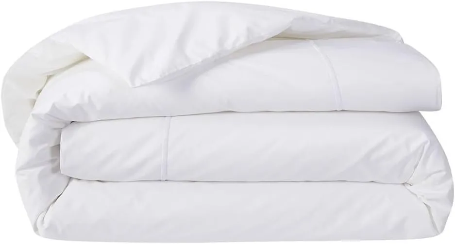 Yves Delorme Athena Blanc (White) Duvet Cover | 500 Thread Count, Cotton | Luxury Bedding from France