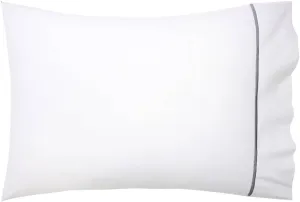 Yves Delorme Athena Platine (Platinum Grey) Pillowcase | 500 Thread Count, Cotton | Luxury Bedding from France