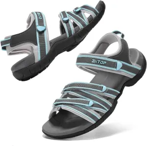 ziitop Womens Hiking Sandals Open Toe Sport Walking Sandal Straps with Arch Support Beach Vacation Casual Camping